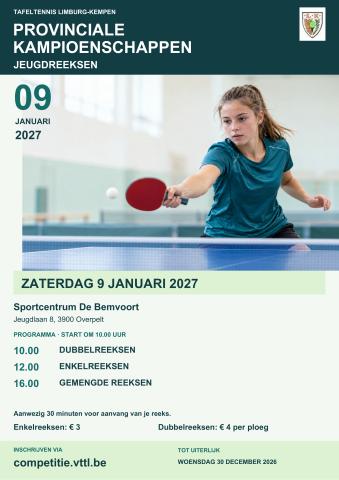 Flyer Provinciale Kampioenschappen Jeugdreeksen